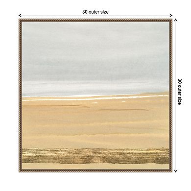 Abstract Gold Beach Iii By Chris Paschke Framed Canvas Wall Art Print