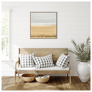 Abstract Gold Beach Iii By Chris Paschke Framed Canvas Wall Art Print