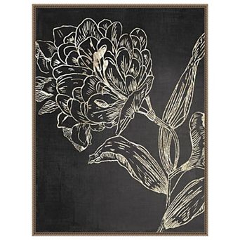 Golden Flower Folklore Ii By Asia Jensen Framed Canvas Wall Art Print