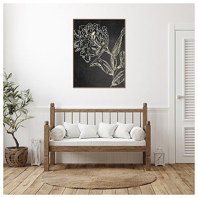 Golden Flower Folklore Ii By Asia Jensen Framed Canvas Wall Art Print