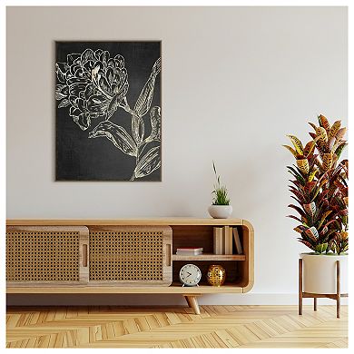 Golden Flower Folklore Ii By Asia Jensen Framed Canvas Wall Art Print