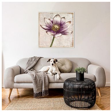 Defined Lotus Flower Ii By Patricia Pinto Framed Canvas Wall Art Print