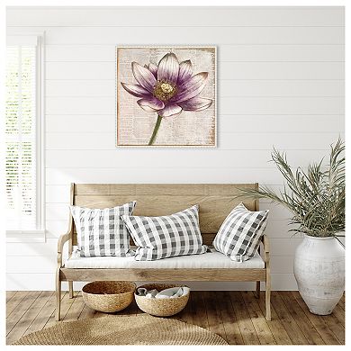 Defined Lotus Flower Ii By Patricia Pinto Framed Canvas Wall Art Print