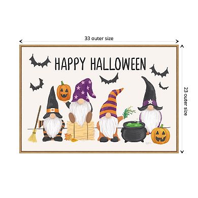 Halloween Gnomes I By Mary Urban Framed Canvas Wall Art Print