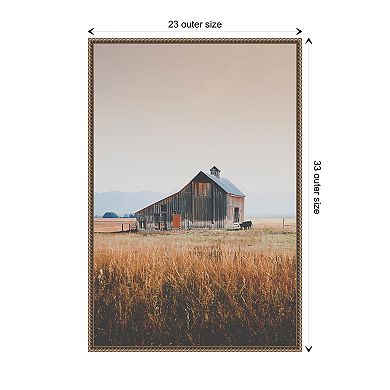 Country Barn Brown By Annie Bailey Art Framed Canvas Wall Art Print