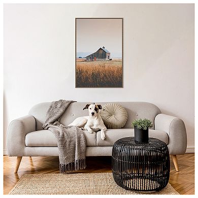 Country Barn Brown By Annie Bailey Art Framed Canvas Wall Art Print