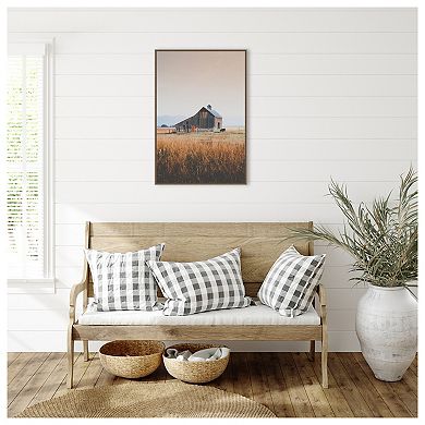 Country Barn Brown By Annie Bailey Art Framed Canvas Wall Art Print