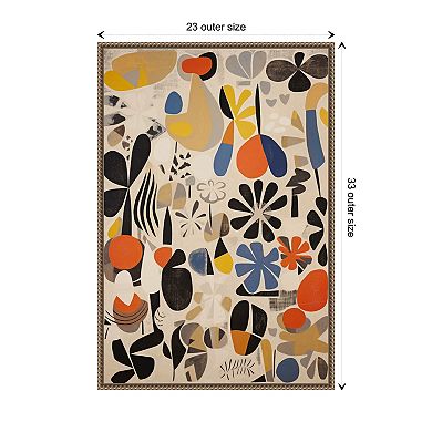 Botanical Selection By Treechild Framed Canvas Wall Art Print