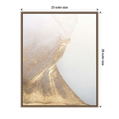 Gold Fusion Vi By Julia Contacessi Framed Canvas Wall Art Print