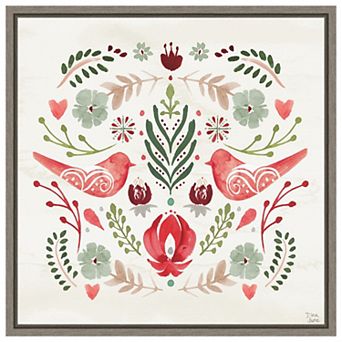 Festive Season Iii By Dina June Framed Canvas Wall Art Print