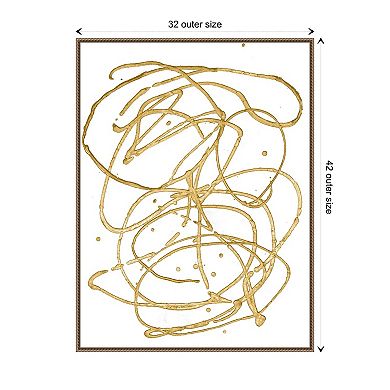 Gold Combo V By Renee W. Stramel Framed Canvas Wall Art Print