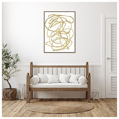 Gold Combo V By Renee W. Stramel Framed Canvas Wall Art Print