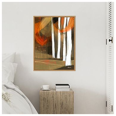 Ethereal Fall Forest By Ishita Banerjee Framed Canvas Wall Art Print