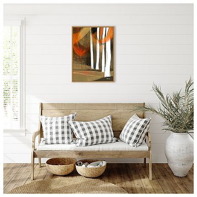 Ethereal Fall Forest By Ishita Banerjee Framed Canvas Wall Art Print