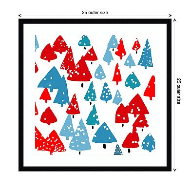 Forest Trees By Jenny Frean Wood Framed Wall Art Print