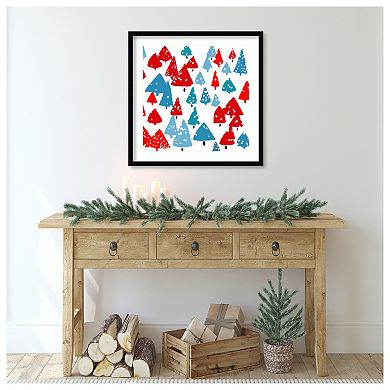 Forest Trees By Jenny Frean Wood Framed Wall Art Print