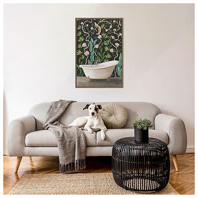 Botanical Bath Ii By Julia Purinton Framed Canvas Wall Art Print
