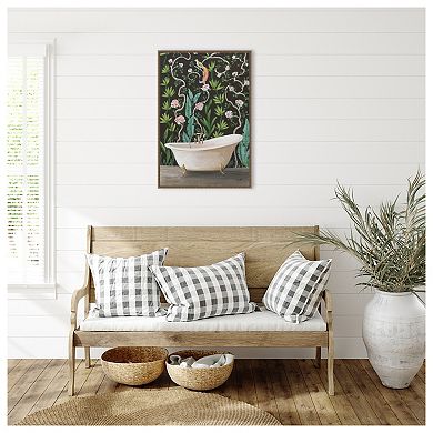 Botanical Bath Ii By Julia Purinton Framed Canvas Wall Art Print