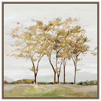 Golden Acre Wood (trees) By Isabelle Z Framed Canvas Wall Art Print