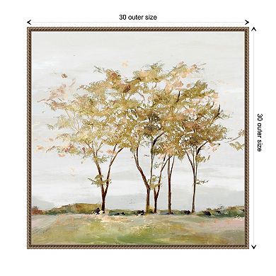 Golden Acre Wood (trees) By Isabelle Z Framed Canvas Wall Art Print