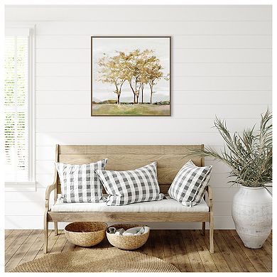 Golden Acre Wood (trees) By Isabelle Z Framed Canvas Wall Art Print