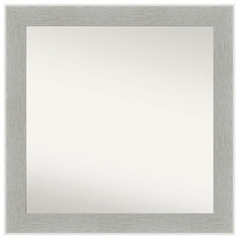 Glam Linen Non-beveled Bathroom Wall Mirror