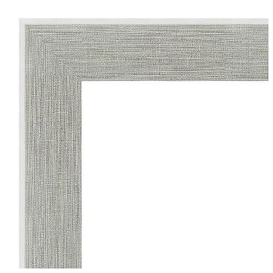 Glam Linen Non-beveled Bathroom Wall Mirror