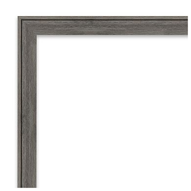 Regis Barnwood Narrow Non-beveled Wood Bathroom Wall Mirror
