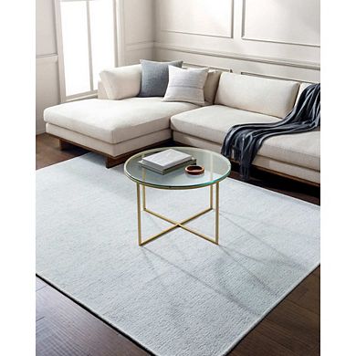 Tobey Solid And Border Washable Area Rug