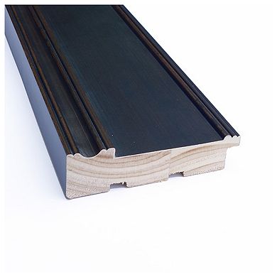 Mezzanine Espresso Non-beveled Wood Bathroom Wall Mirror