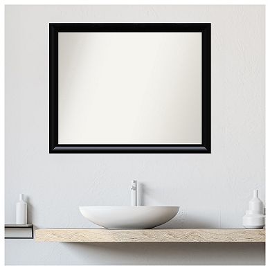 Steinway Scoop Non-beveled Wood Bathroom Wall Mirror