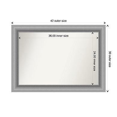 Peak Polished Non-beveled Bathroom Wall Mirror