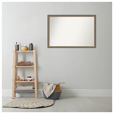 Parisian Non-beveled Wood Bathroom Wall Mirror