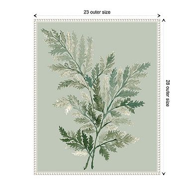 Tonal Green Ferns I By Elizabeth Medley Framed Canvas Wall Art Print