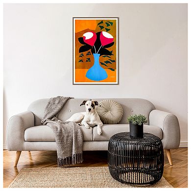 Strawberry Flowers By Bo Anderson Framed Canvas Wall Art Print