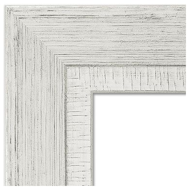 Rustic Non-beveled Wood Bathroom Wall Mirror
