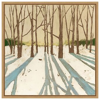 Winter Shadows Ii By Megan Meagher Framed Canvas Wall Art Print