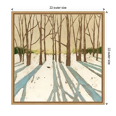 Winter Shadows Ii By Megan Meagher Framed Canvas Wall Art Print