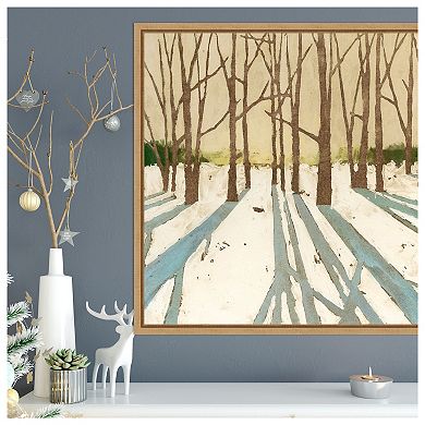 Winter Shadows Ii By Megan Meagher Framed Canvas Wall Art Print