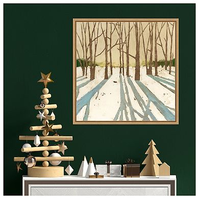 Winter Shadows Ii By Megan Meagher Framed Canvas Wall Art Print