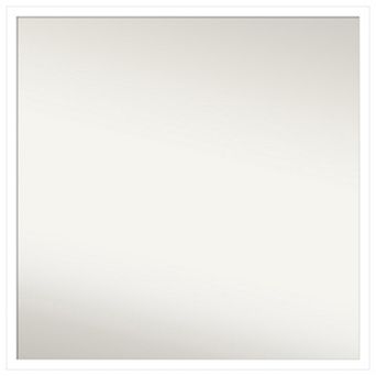 Svelte Non-beveled Wood Bathroom Wall Mirror