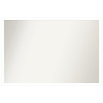 Svelte Non-beveled Wood Bathroom Wall Mirror