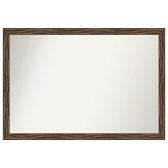 Regis Barnwood Narrow Non-beveled Wood Bathroom Wall Mirror