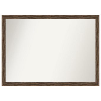 Regis Barnwood Narrow Non-beveled Wood Bathroom Wall Mirror