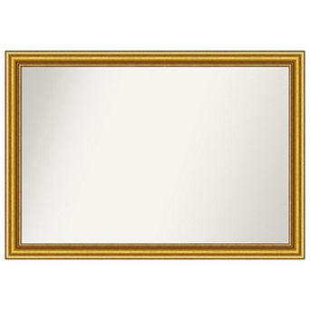 Townhouse Non-beveled Wood Bathroom Wall Mirror