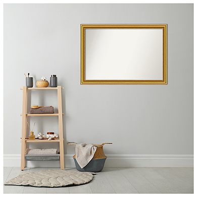 Townhouse Non-beveled Wood Bathroom Wall Mirror