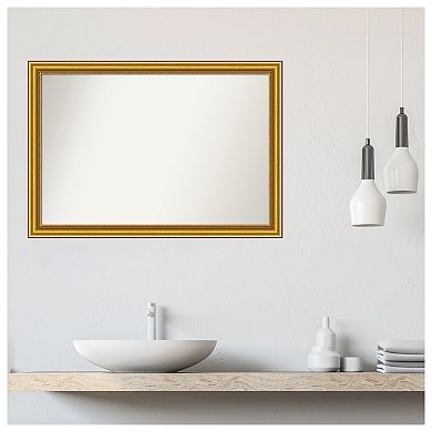 Townhouse Non-beveled Wood Bathroom Wall Mirror