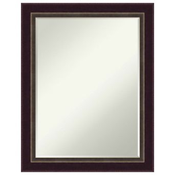 Signore Bronze Petite Bevel Wood Bathroom Wall Mirror