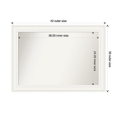 Ridge Non-beveled Bathroom Wall Mirror