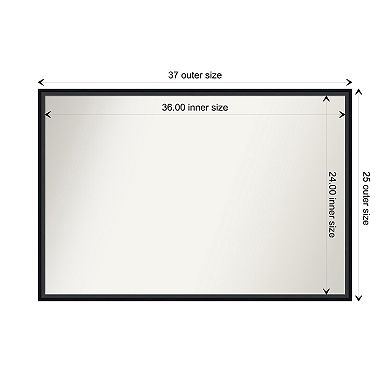 Lucie Non-beveled Wood Bathroom Wall Mirror